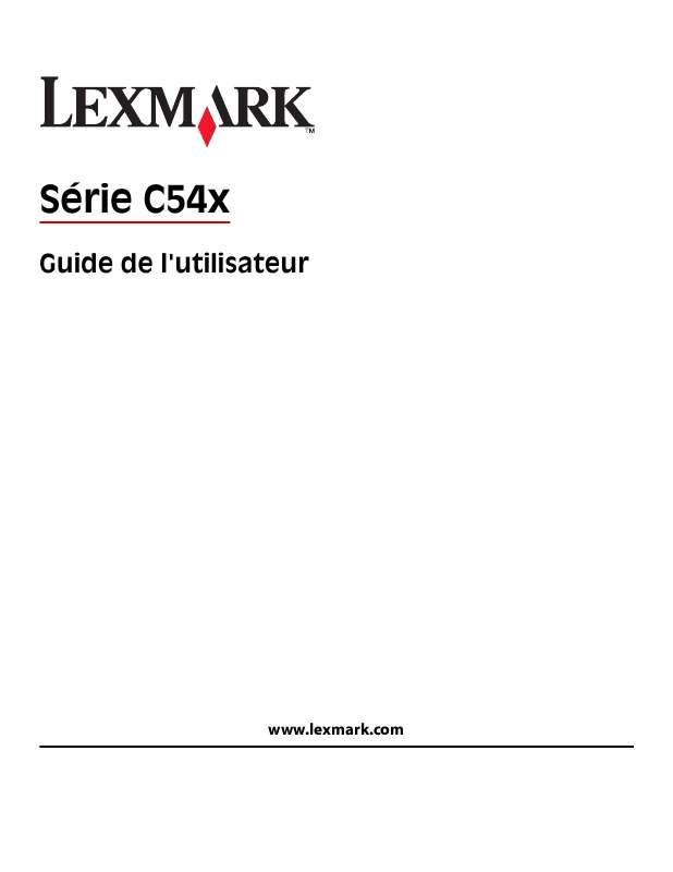 Guide utilisation LEXMARK C540  de la marque LEXMARK