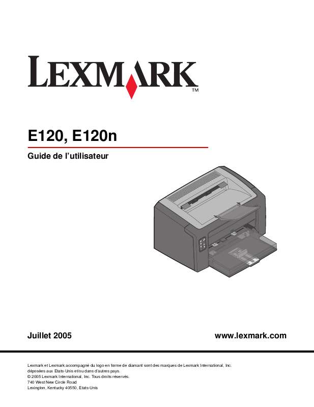 Guide utilisation LEXMARK E120  de la marque LEXMARK