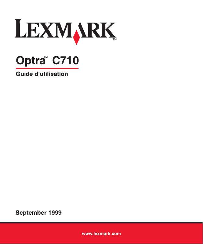 Guide utilisation LEXMARK OPTRA C710  de la marque LEXMARK