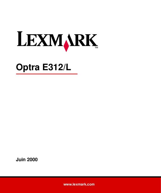 Guide utilisation LEXMARK OPTRA E312  de la marque LEXMARK
