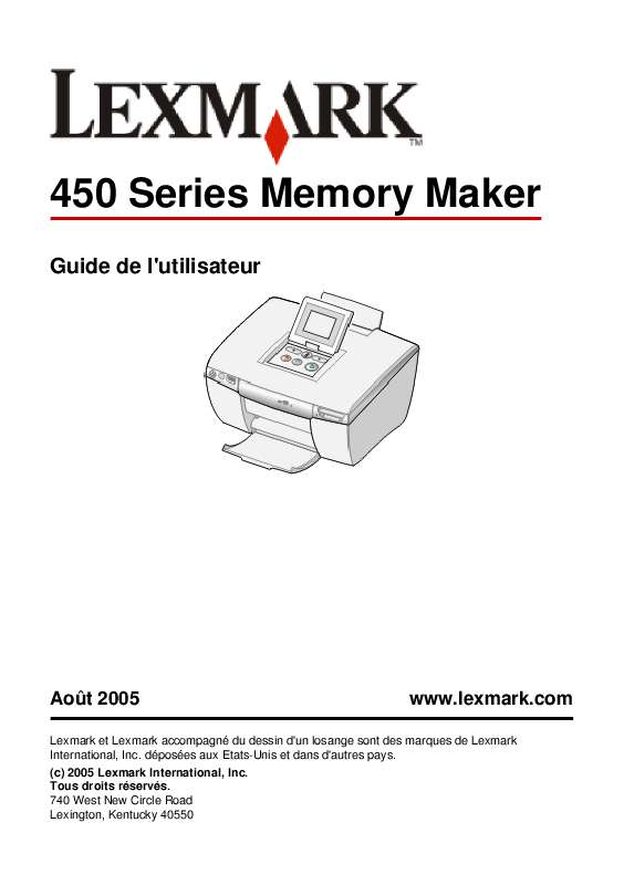 Guide utilisation LEXMARK P450  de la marque LEXMARK