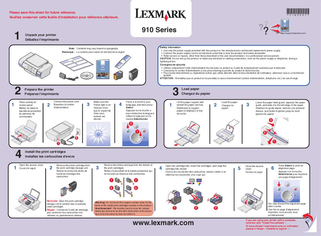 Guide utilisation LEXMARK P915  de la marque LEXMARK