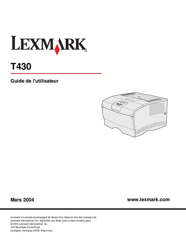 Guide utilisation LEXMARK T430  de la marque LEXMARK
