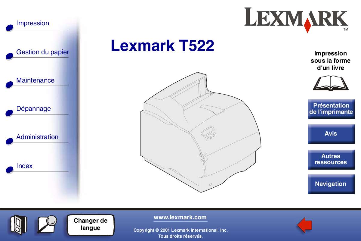 Guide utilisation LEXMARK T520  de la marque LEXMARK