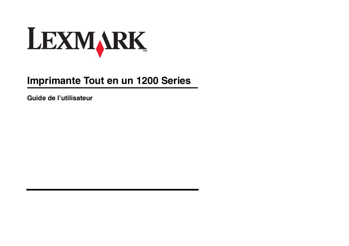 Guide utilisation LEXMARK X1270  de la marque LEXMARK