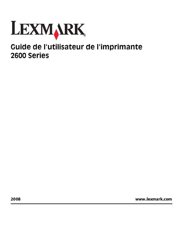 Guide utilisation LEXMARK X2600  de la marque LEXMARK