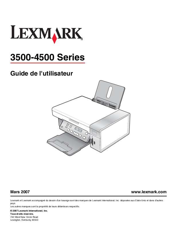 Guide utilisation LEXMARK X3550  de la marque LEXMARK