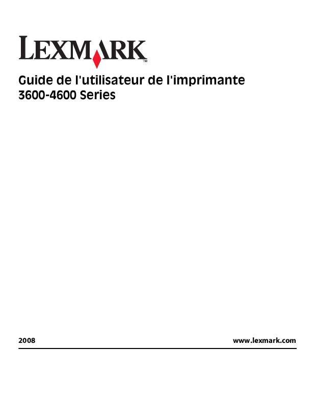 Guide utilisation LEXMARK X3650  de la marque LEXMARK