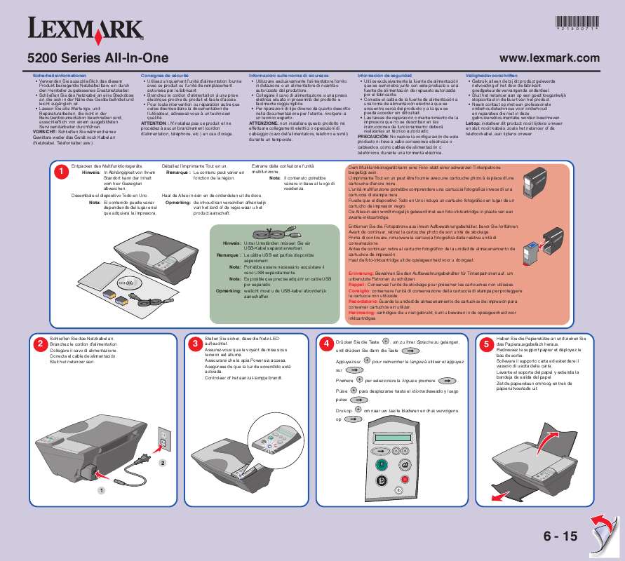 Guide utilisation LEXMARK X5250  de la marque LEXMARK