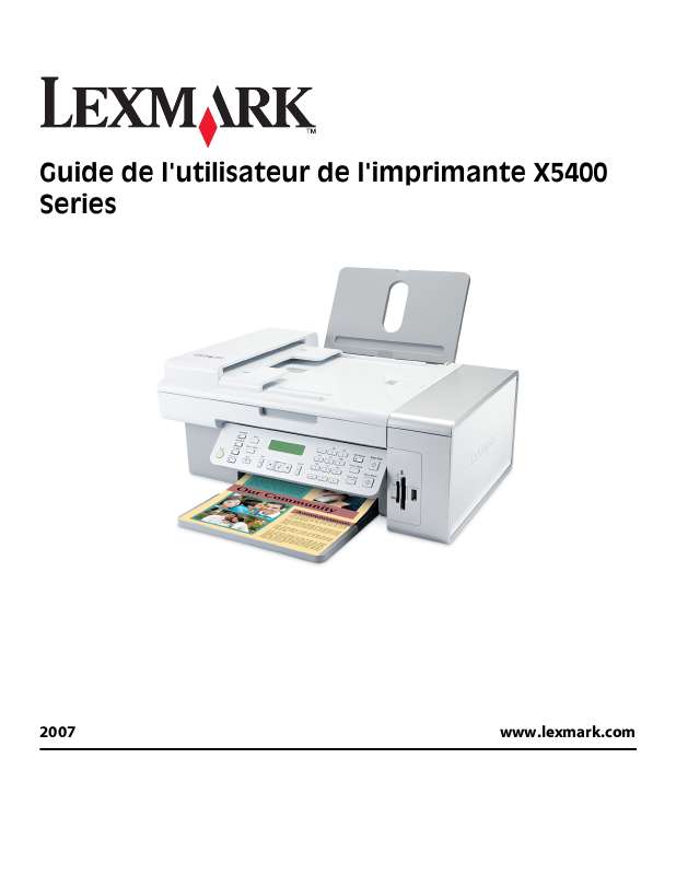 Guide utilisation LEXMARK X5435  de la marque LEXMARK