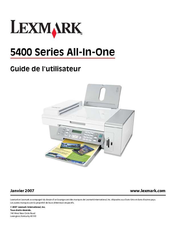 Guide utilisation LEXMARK X5450  de la marque LEXMARK