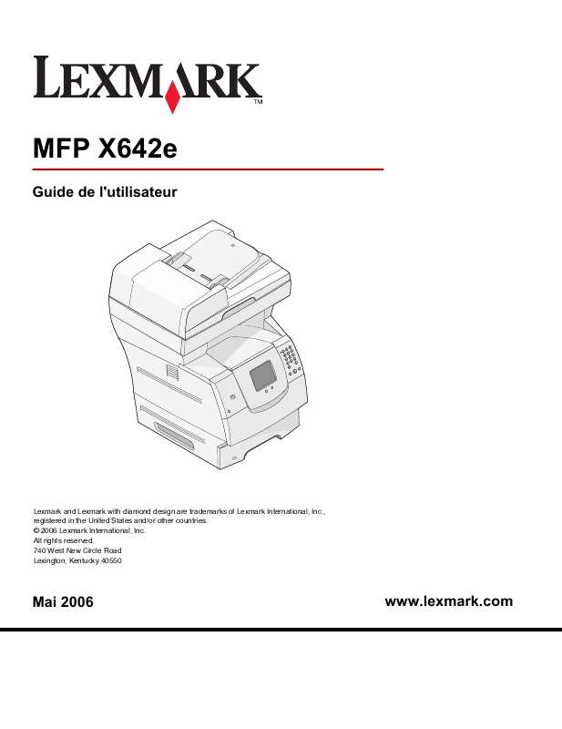Guide utilisation LEXMARK X642E  de la marque LEXMARK