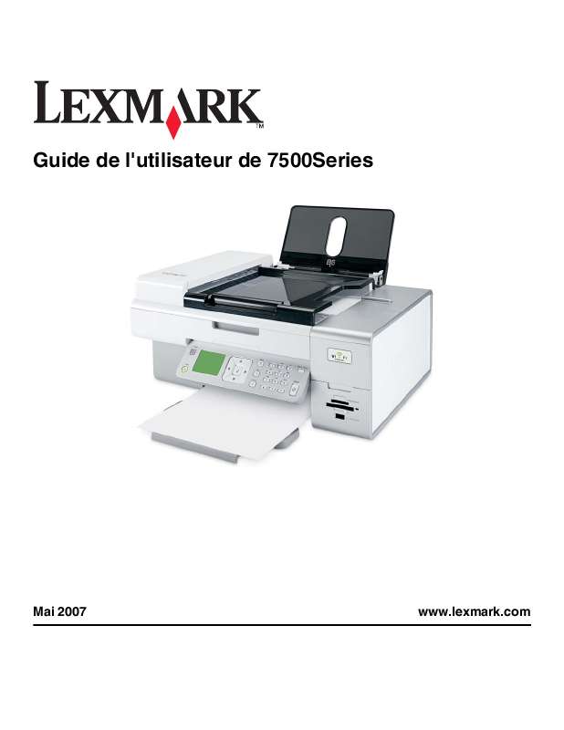 Guide utilisation LEXMARK X7550  de la marque LEXMARK