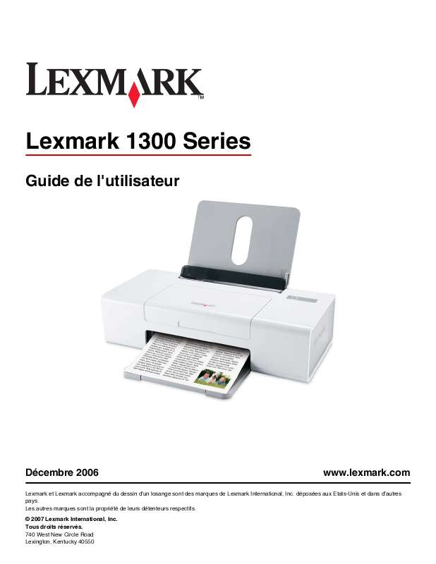 Guide utilisation LEXMARK Z1300  de la marque LEXMARK