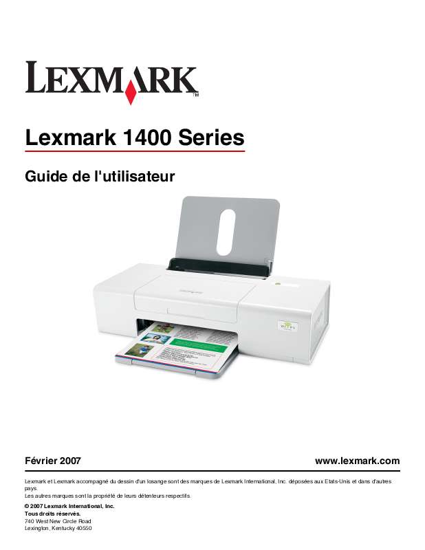 Guide utilisation LEXMARK Z1420  de la marque LEXMARK
