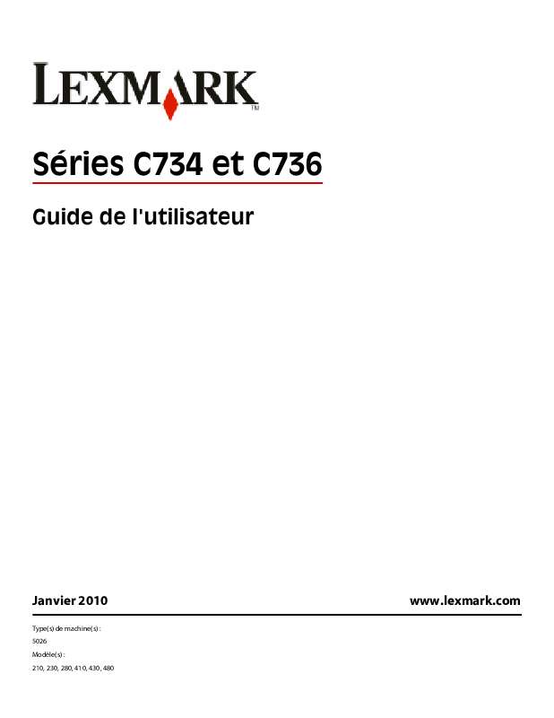 Guide utilisation LEXMARK C734DTN  de la marque LEXMARK