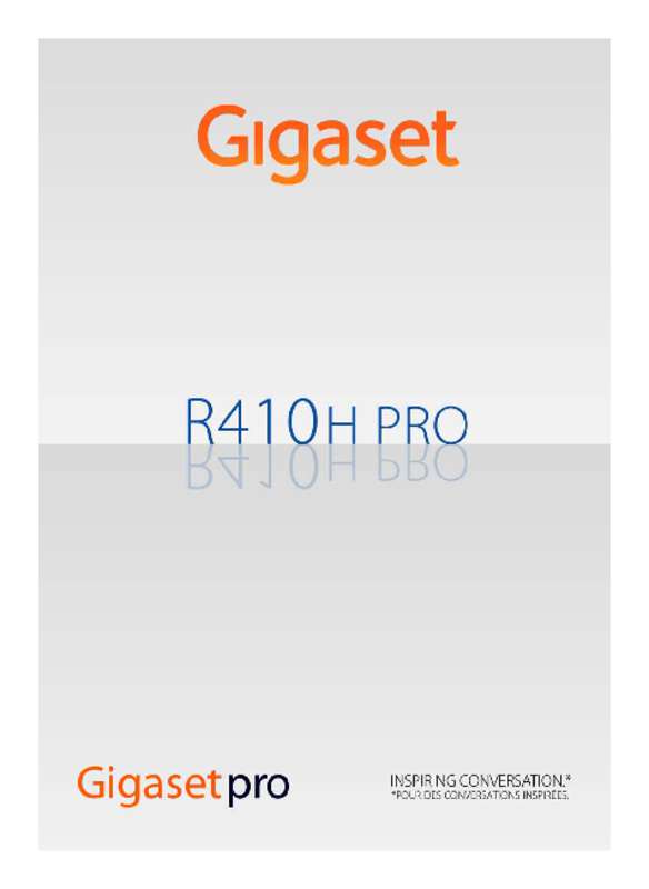 Guide utilisation GIGASET R410H PRO  de la marque GIGASET