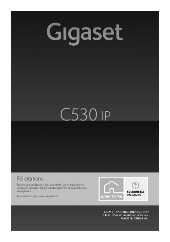 Guide utilisation GIGASET C530 IP  de la marque GIGASET