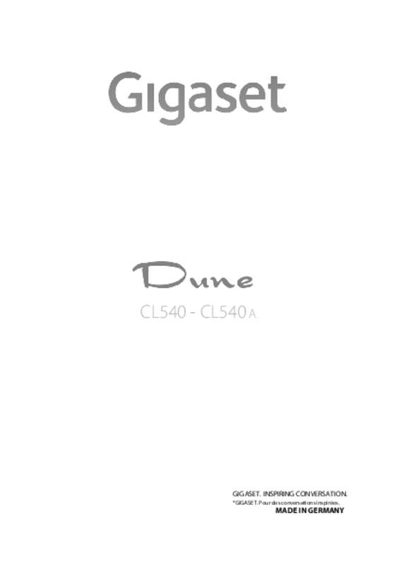 Guide utilisation GIGASET CL540  de la marque GIGASET