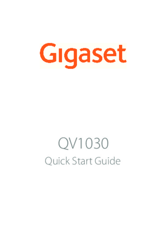 Guide utilisation GIGASET QV1030  de la marque GIGASET