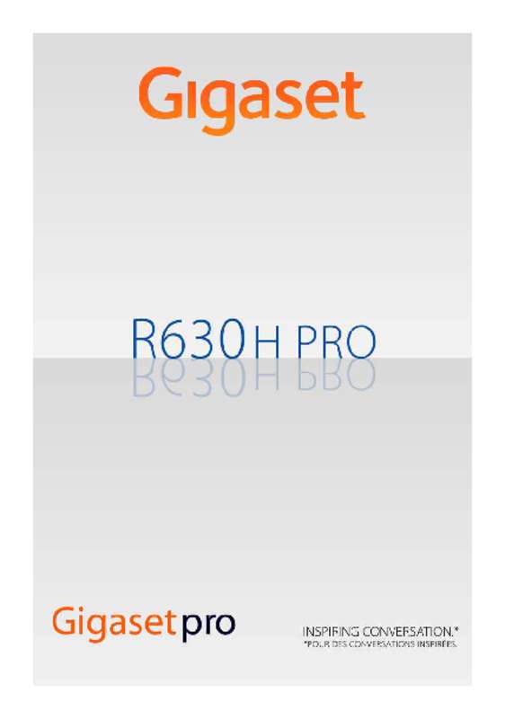 Guide utilisation GIGASET R630H  de la marque GIGASET