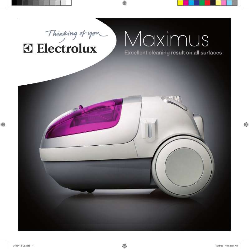 Guide utilisation  ELECTROLUX MAXIMUS  de la marque ELECTROLUX