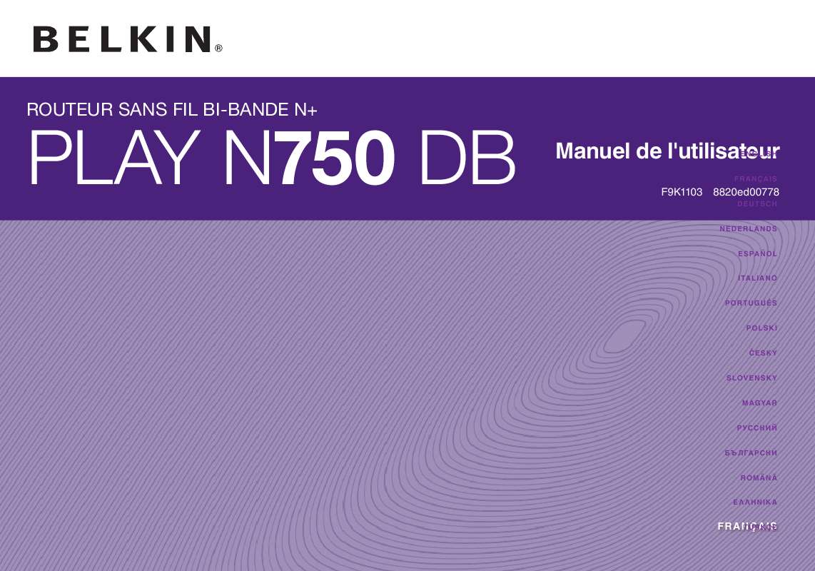 Guide utilisation  BELKIN N PLAY N750 DB  de la marque BELKIN
