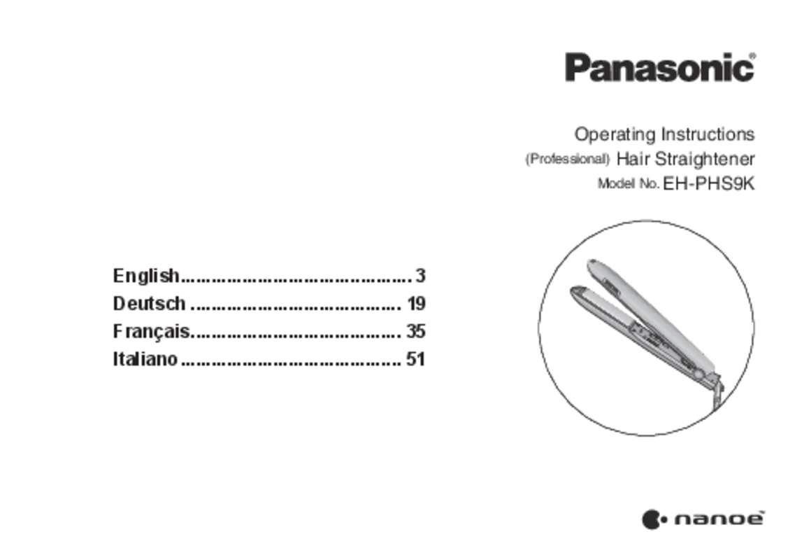 Guide utilisation PANASONIC EHPHS9K  de la marque PANASONIC