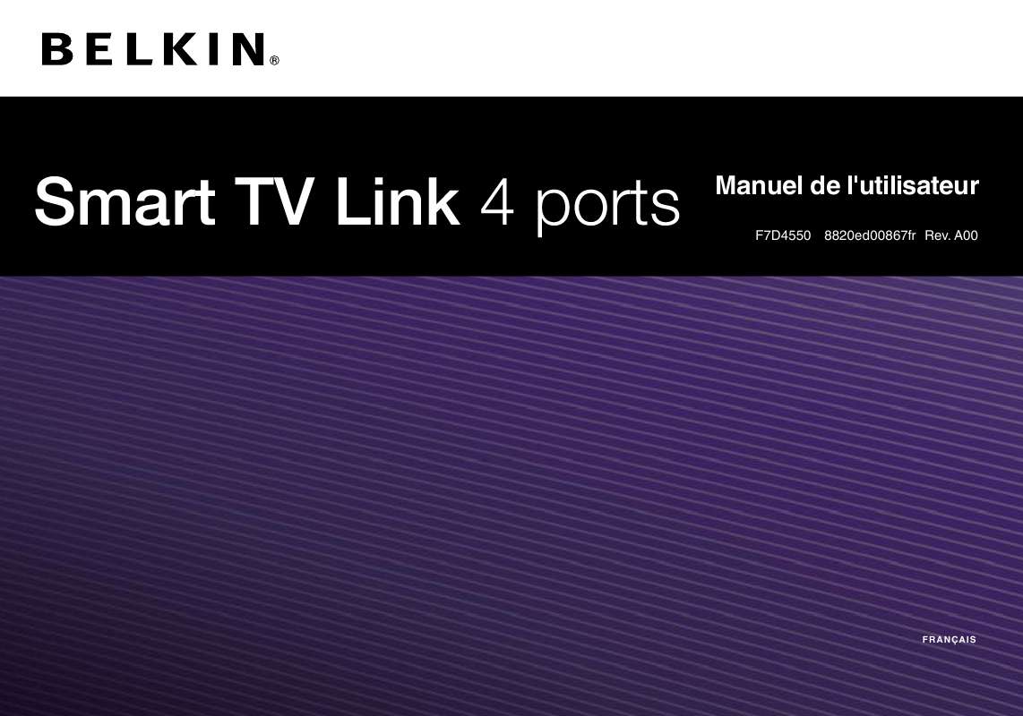 Guide utilisation  BELKIN SMART TV LINK 4 PORTS  de la marque BELKIN