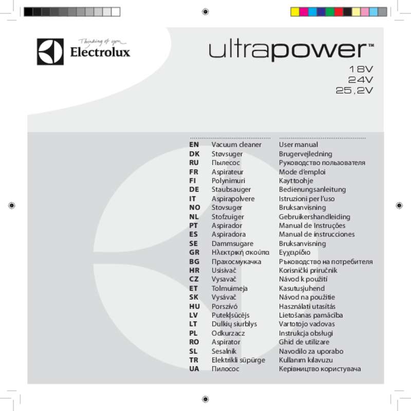 Guide utilisation ELECTROLUX ZB5012 ULTRA POWER de la marque ELECTROLUX