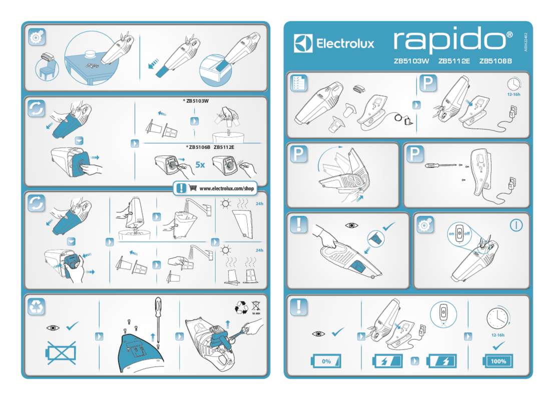 Guide utilisation ELECTROLUX RAPIDO ZB5112E  de la marque ELECTROLUX