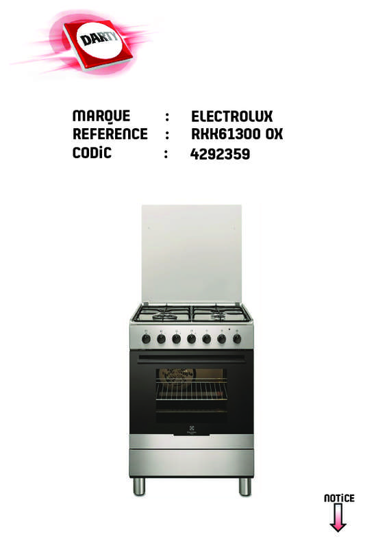 Guide utilisation ELECTROLUX RKK61300 OX  de la marque ELECTROLUX