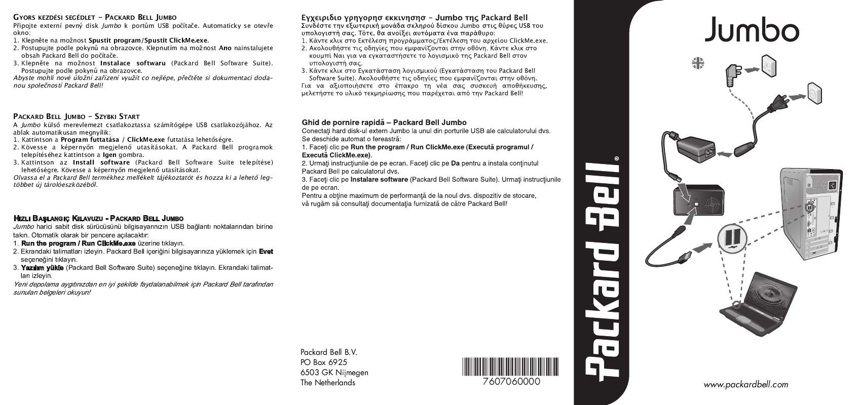 Guide utilisation  PACKARD BELL JUMBO 3'5 EXTHD 1.28TB UK  de la marque PACKARD BELL