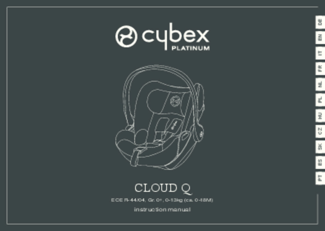Guide utilisation CYBEX CLOUD Q  de la marque CYBEX