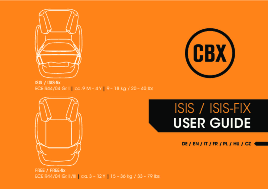 Guide utilisation CYBEX ISIS  de la marque CYBEX
