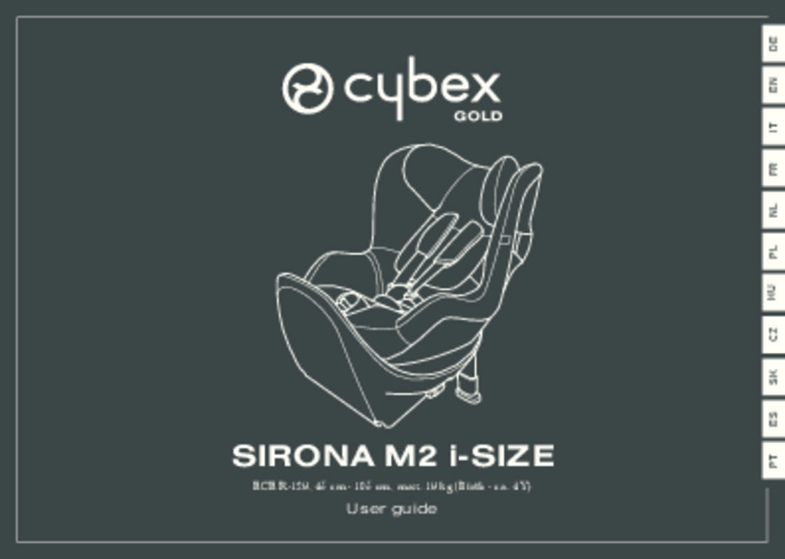 Guide utilisation CYBEX SIRONA M2 I-SIZE  de la marque CYBEX