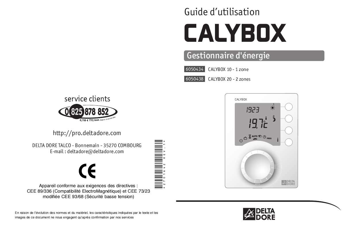 Guide utilisation DELTA DORE CALYBOX 10  de la marque DELTA DORE