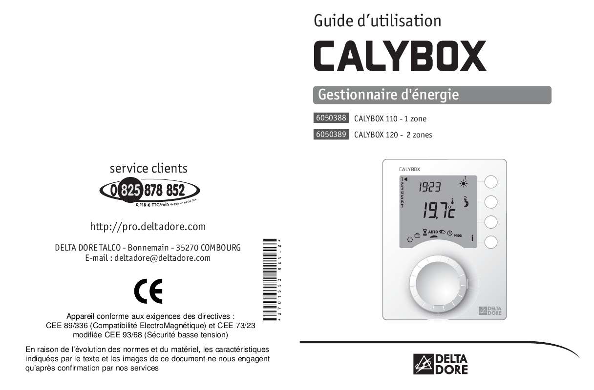 Guide utilisation DELTA DORE CALYBOX 120  de la marque DELTA DORE