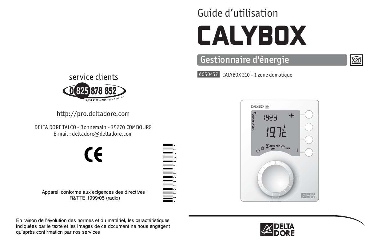 Guide utilisation DELTA DORE CALYBOX 210  de la marque DELTA DORE