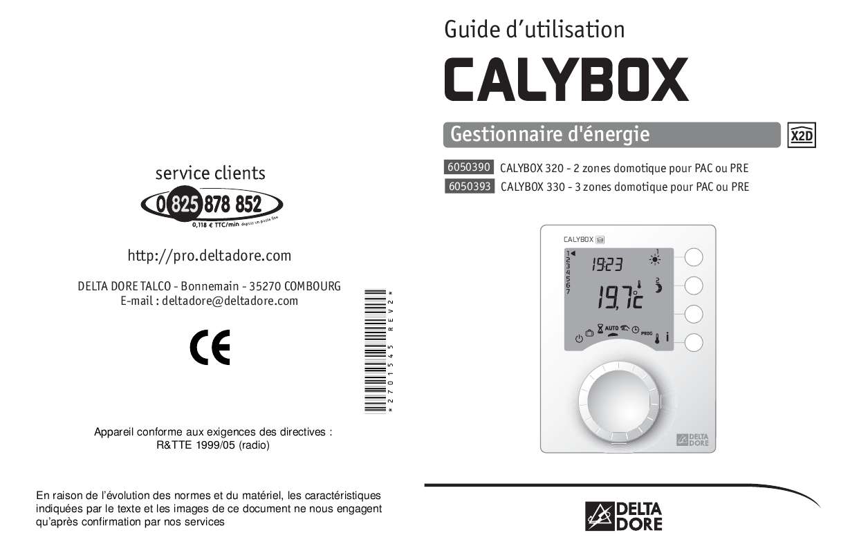Guide utilisation DELTA DORE CALYBOX 320  de la marque DELTA DORE