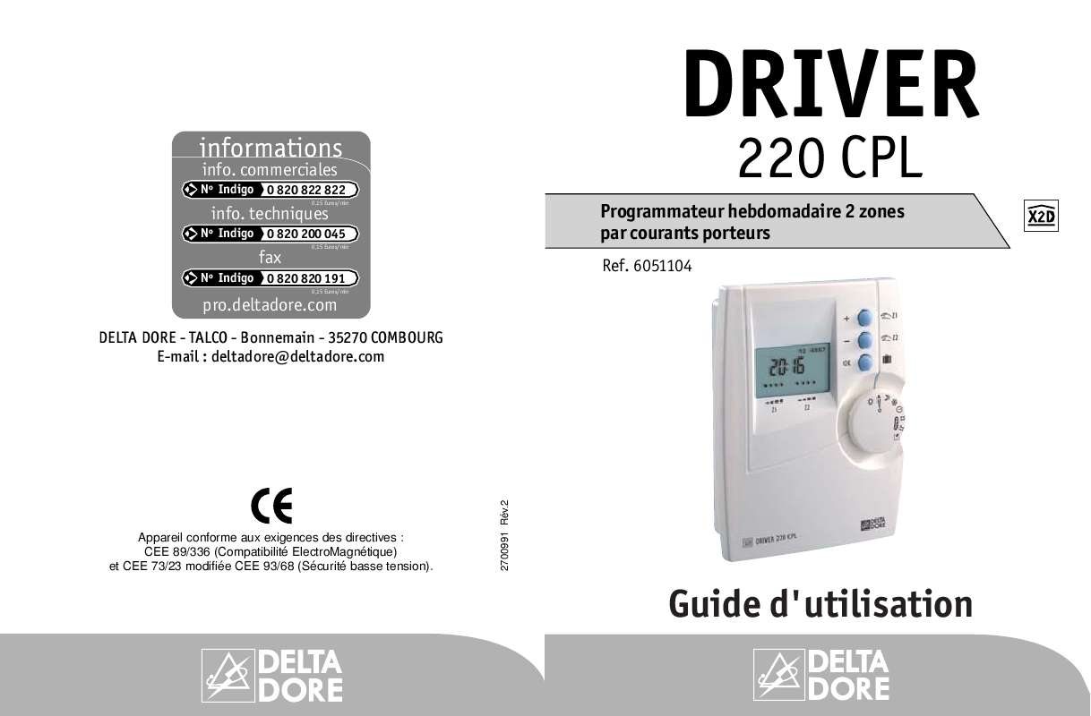 Guide utilisation DELTA DORE DRIVER 220 CPL  de la marque DELTA DORE