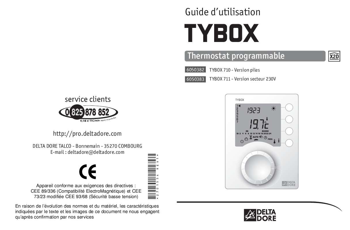 Guide utilisation DELTA DORE TYBOX 711  de la marque DELTA DORE