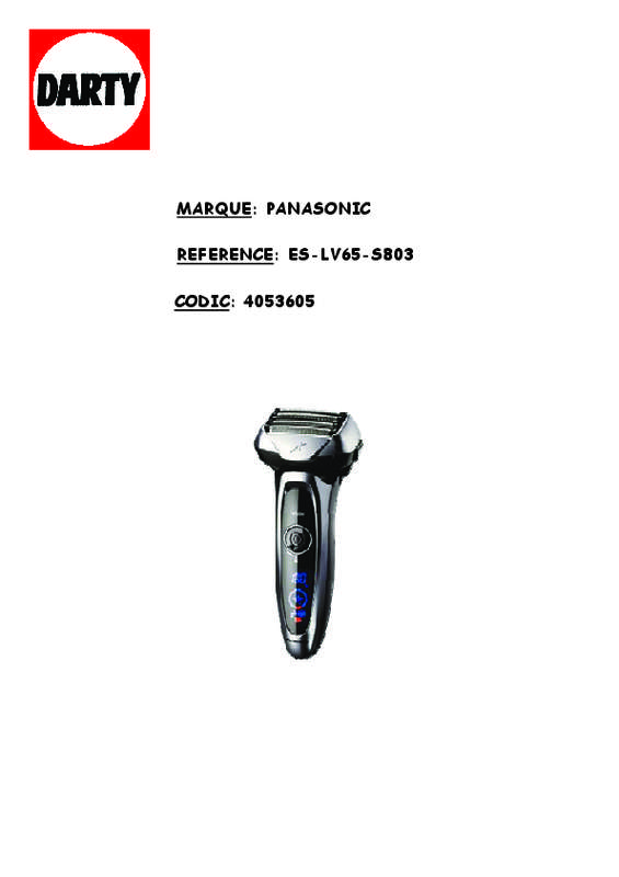 Guide utilisation PANASONIC ES-LV65  de la marque PANASONIC