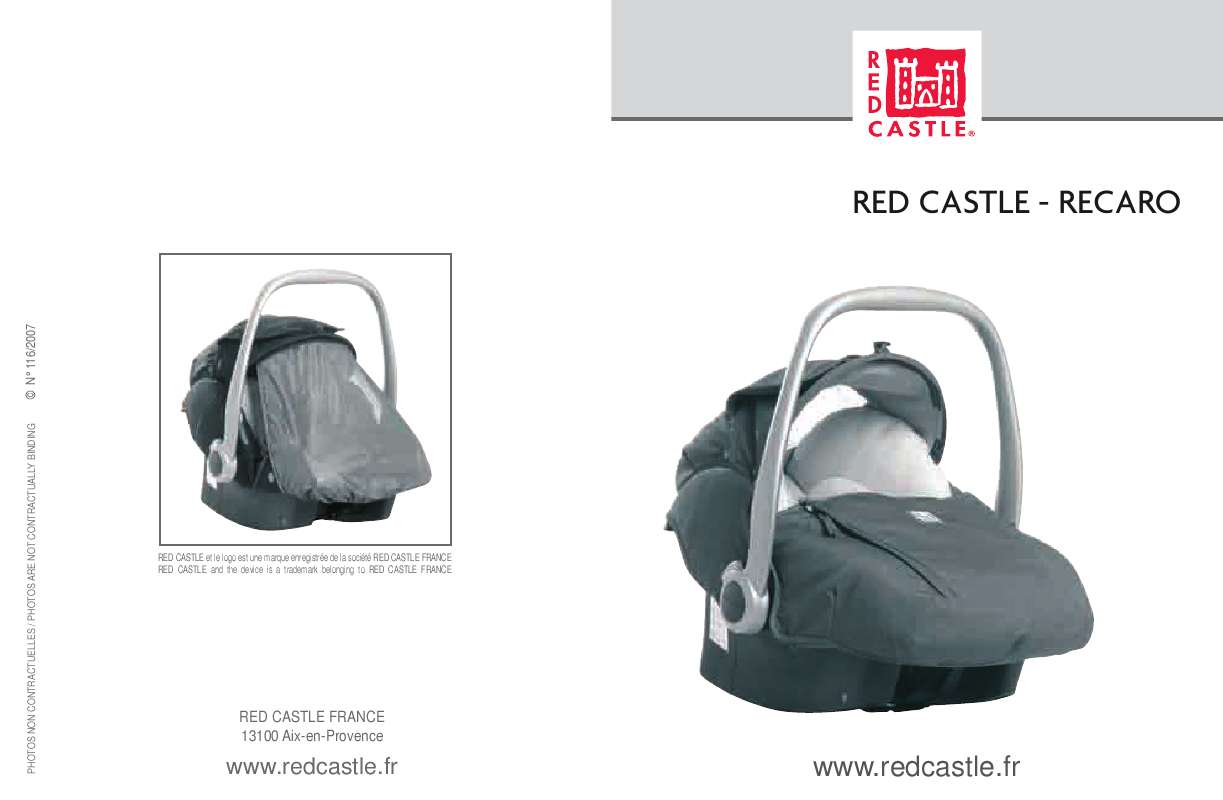 Guide utilisation RED CASTLE RECARO  de la marque RED CASTLE