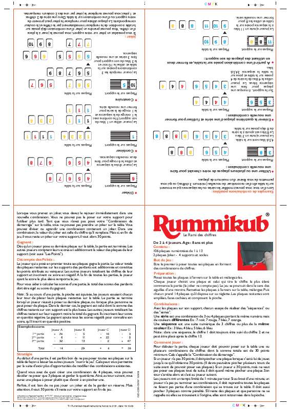 Règle du jeu Rummikub lettres 