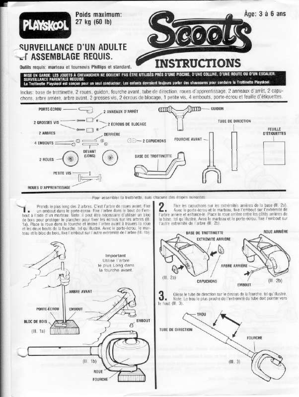 Guide utilisation HASBRO SCOOTS (IN )  de la marque HASBRO