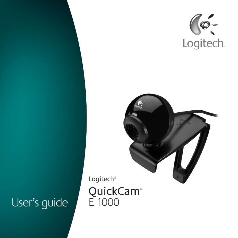 Guide utilisation  LOGITECH QUICKCAM E 1000  de la marque LOGITECH
