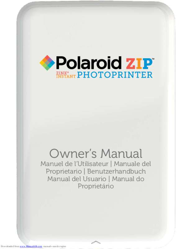 Guide utilisation POLAROID ZIP  de la marque POLAROID