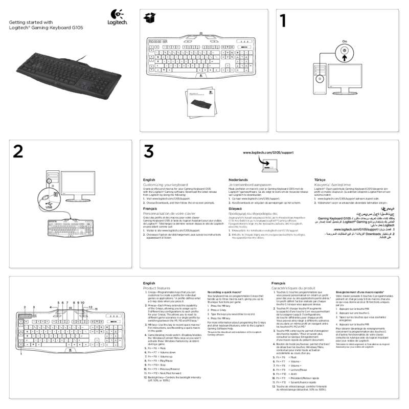 Guide utilisation LOGITECH G105 GAMING KEYBOARD  de la marque LOGITECH