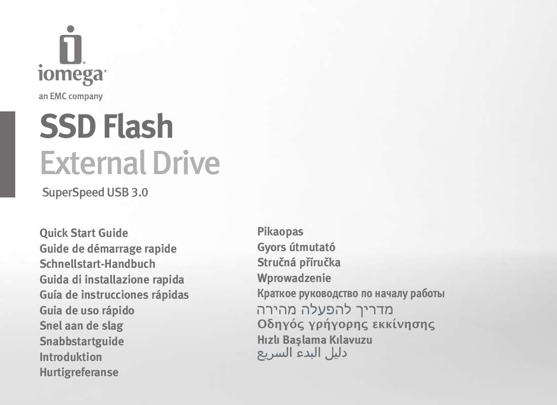 Guide utilisation  IOMEGA SSD FLASH  de la marque IOMEGA